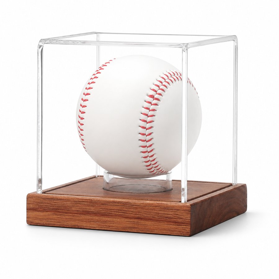Baseball display case side view