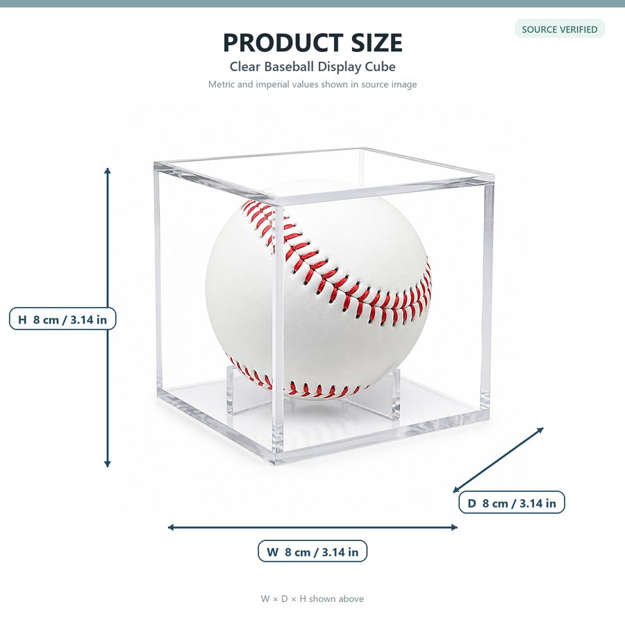 Baseball display case detail